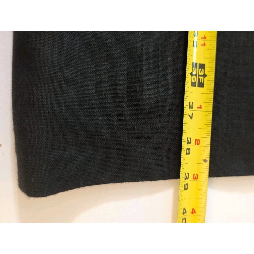 Talbots Petite Size 14 100% Irish Linen Black Fully Lined Dress 39" Midi Length - Picture 8 of 10